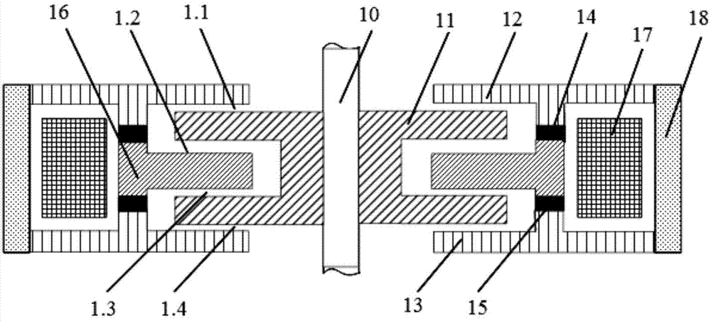 Permanent magnet polarization hybrid axial magnetic bearing