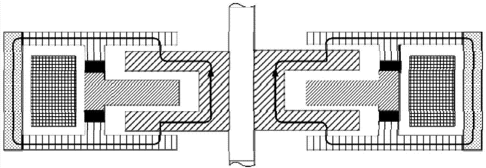 Permanent magnet polarization hybrid axial magnetic bearing