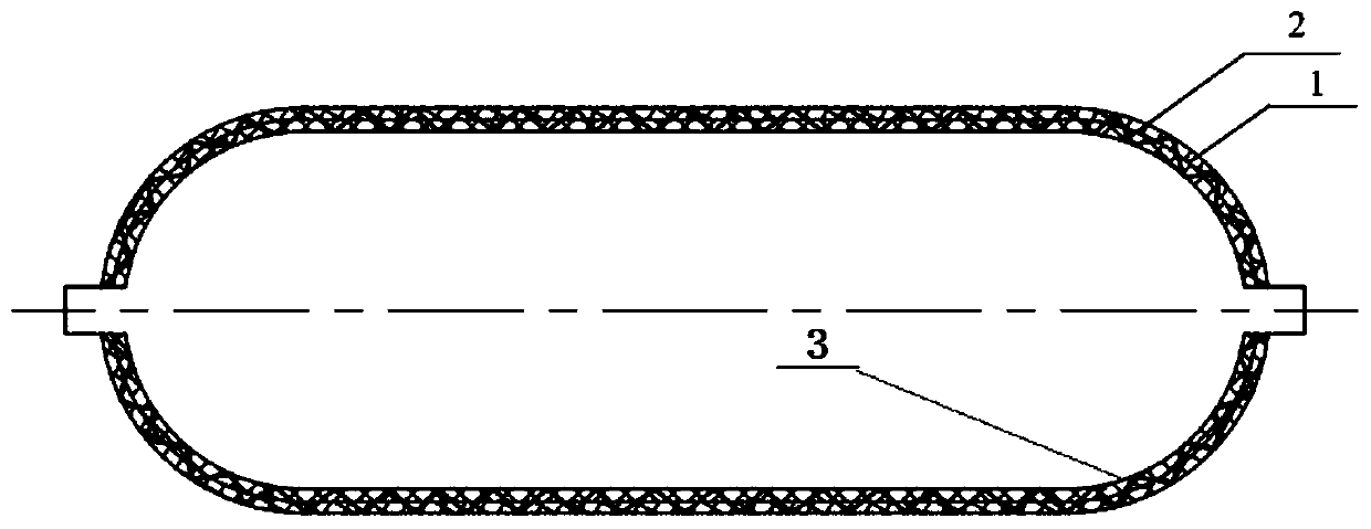 Manufacturing method of two-dimensional braided suture composite material gas cylinder