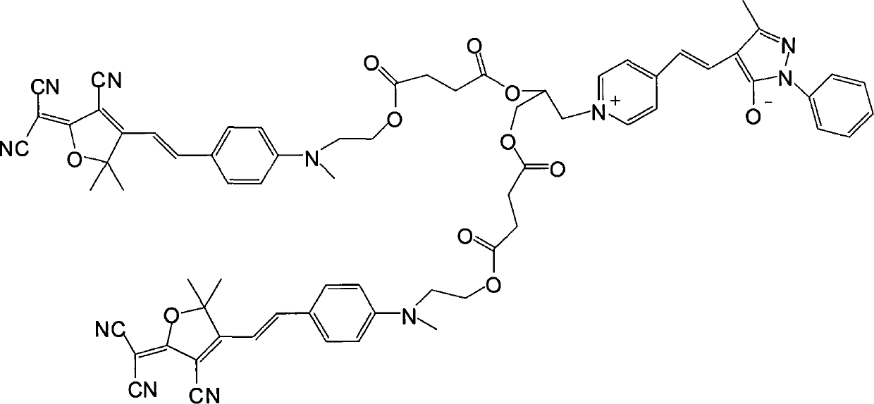 Neutral-amphiprotic bond-connection type second order nonlinear optics chromogen and synthesizing process thereof