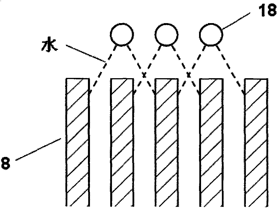 Spray water distribution system in plate-type indirect evaporative cooling system