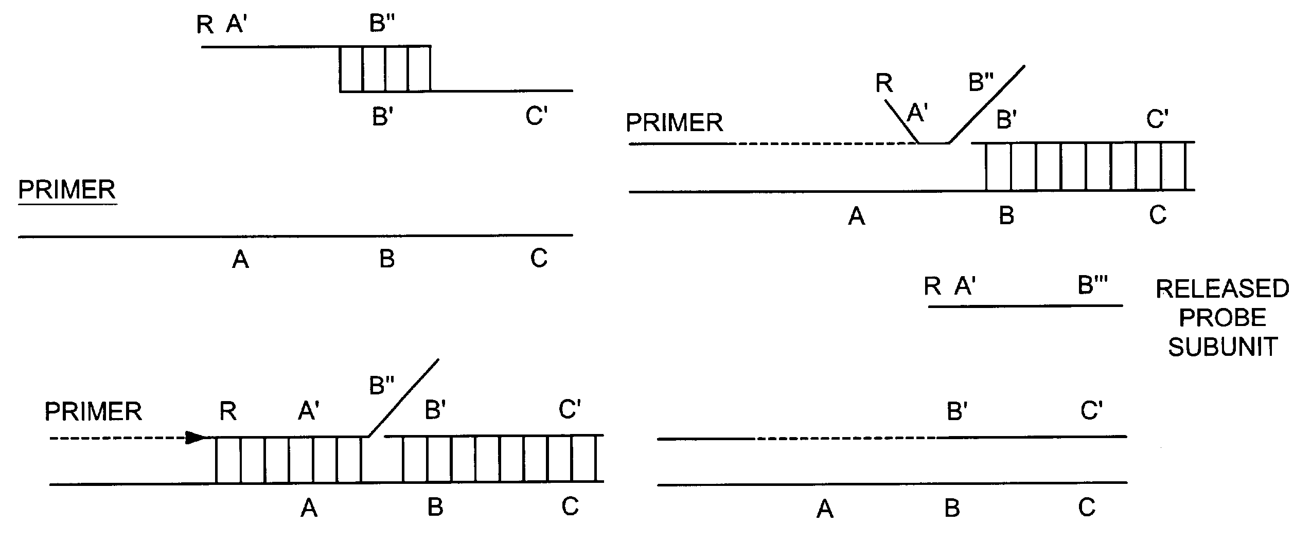 Methods for detection of a target nucleic acid by capture using multi-subunit probes