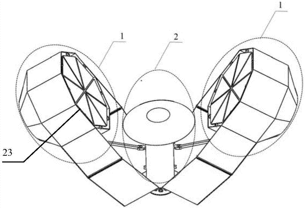 Passive-trigger-type space debris capturing device