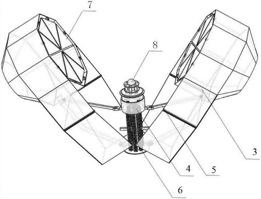 Passive-trigger-type space debris capturing device