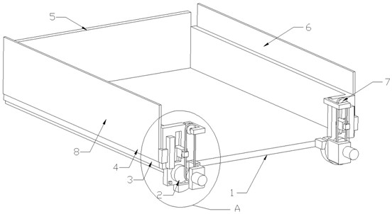 A trailer with adjustable movable board