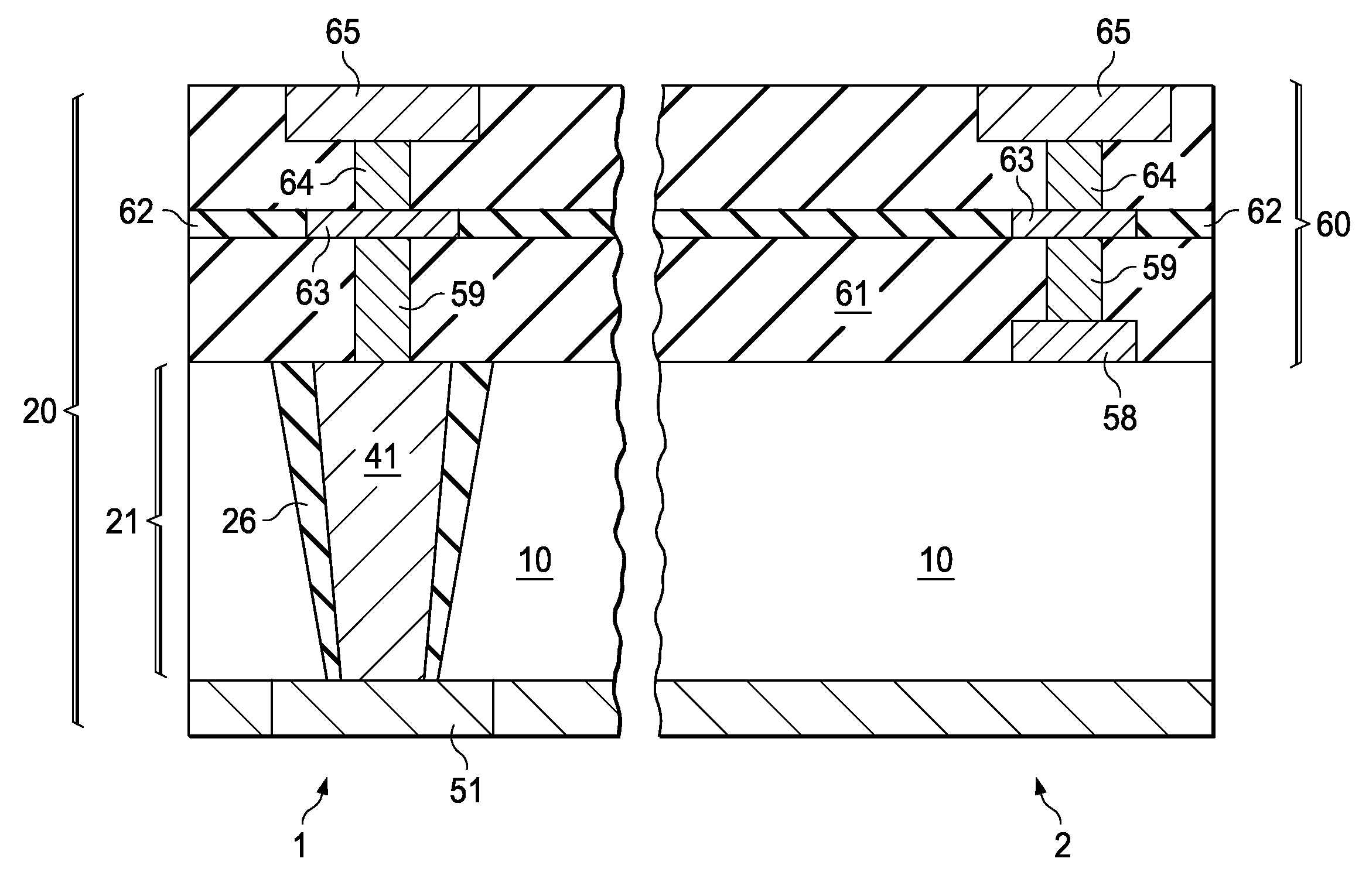 On-Chip RF Shields with Through Substrate Conductors