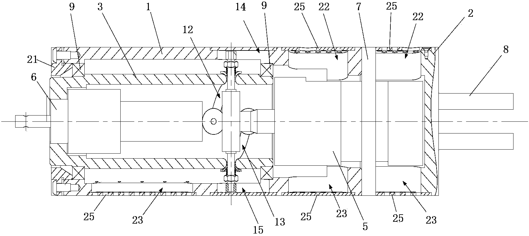 Wrist joint structure of underwater mechanical arm