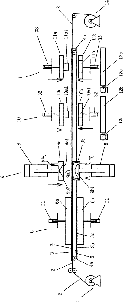 Plastic sucking production line and production process thereof