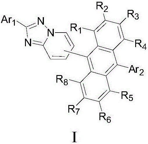 Anthracene-based organic electroluminescent electron transport compound and light-emitting apparatus thereof