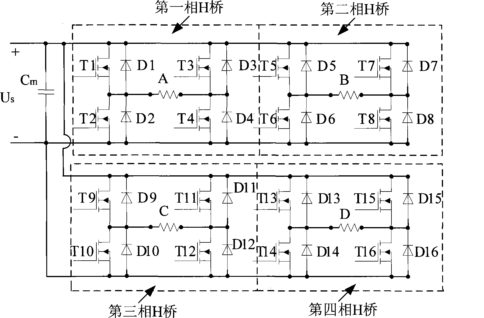 Switched reluctance motor with bipolar excitation 8/6 structure sectional rotor