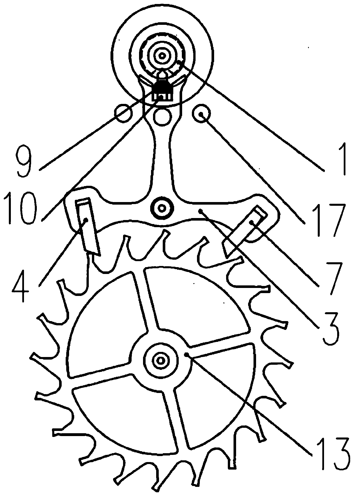 Pallet-type escapement structure of mechanical clocks and watches