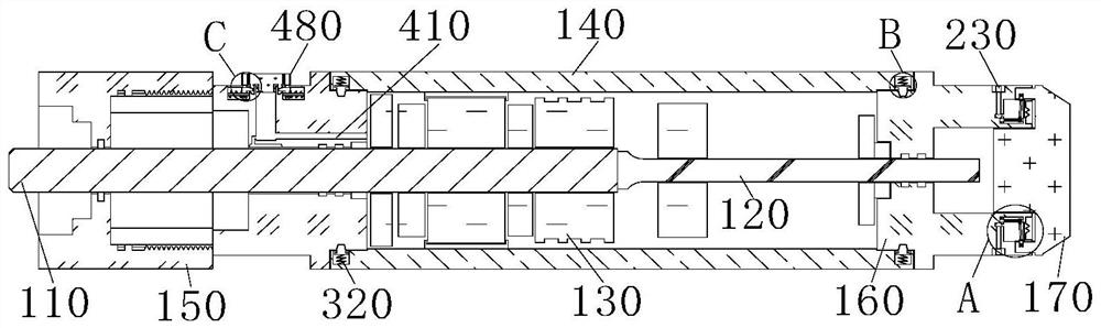 Deep hole speed-up gear box