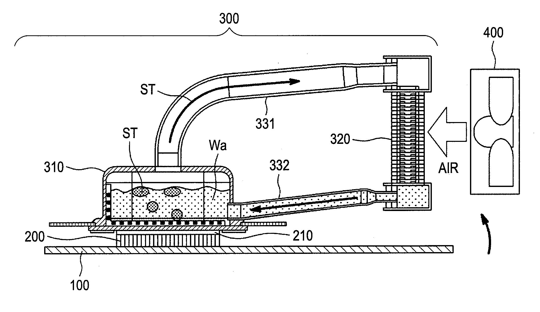 Cooling system and electronic apparatus applying the same therein