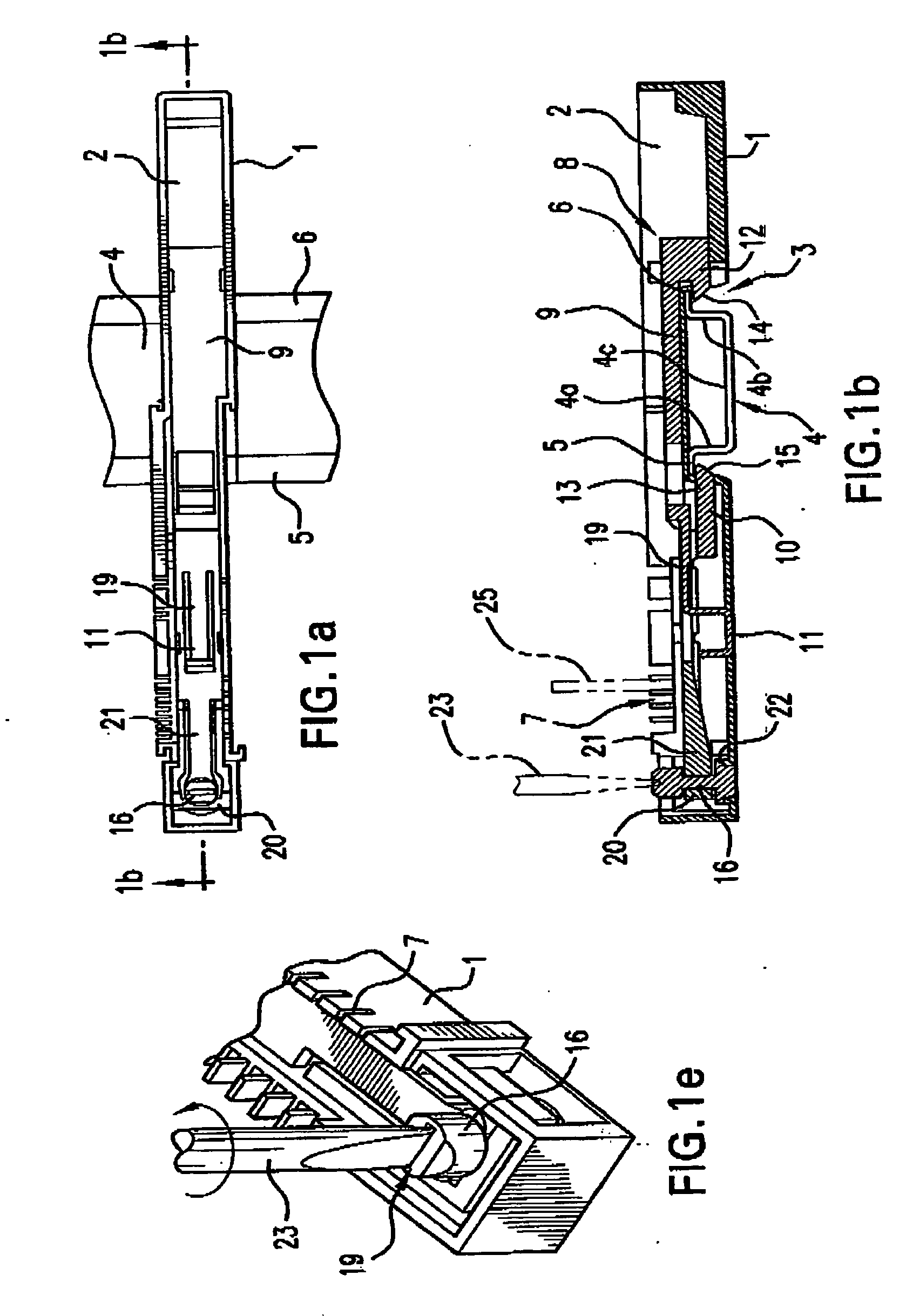 Modular housing including support rail connecting means