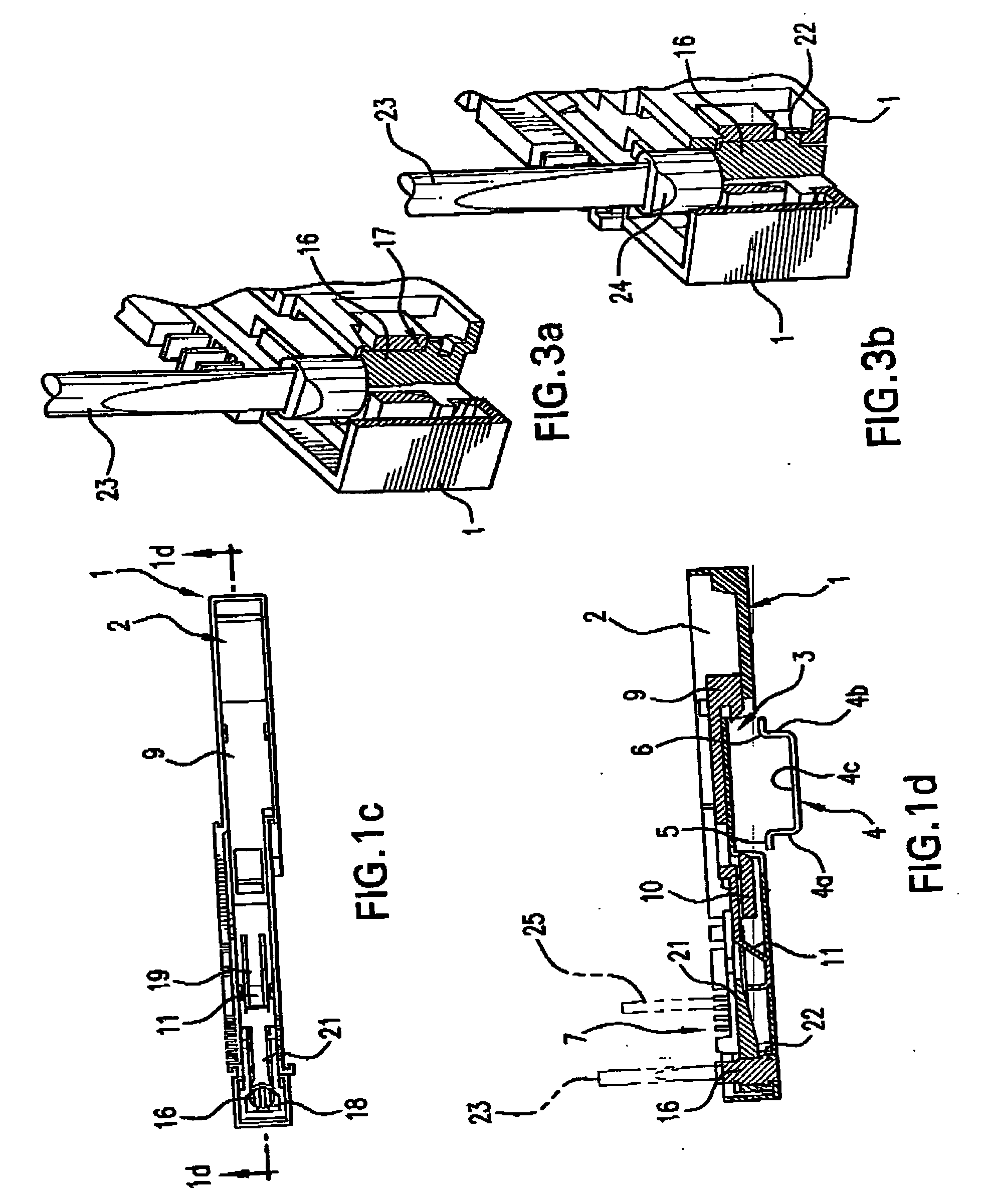 Modular housing including support rail connecting means