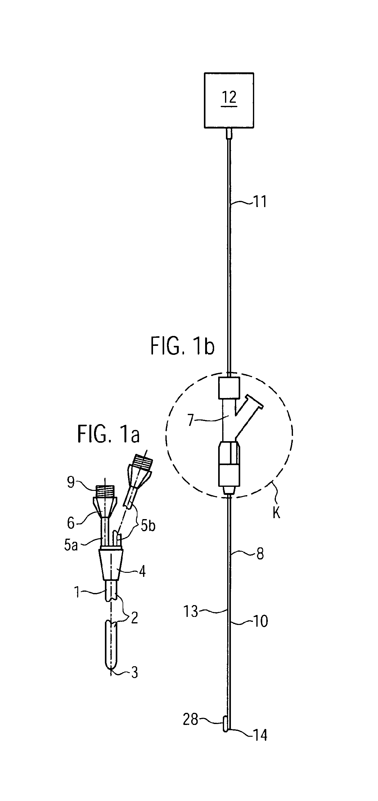 Catheter system having an optical probe and method for the application of an optical probe in a catheter system