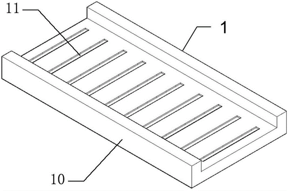 Unidirectional keel embedded assembled anti-cracking impermeable permanent formwork