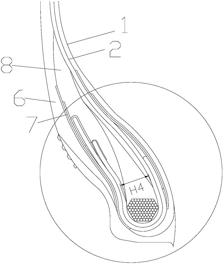 Radial tire bead