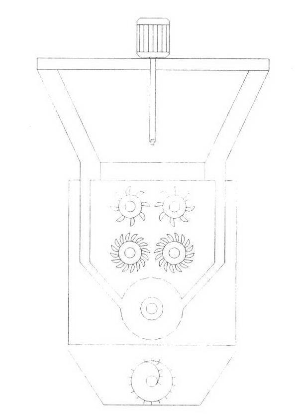 Integrated restaurant-kitchen garbage treatment machine