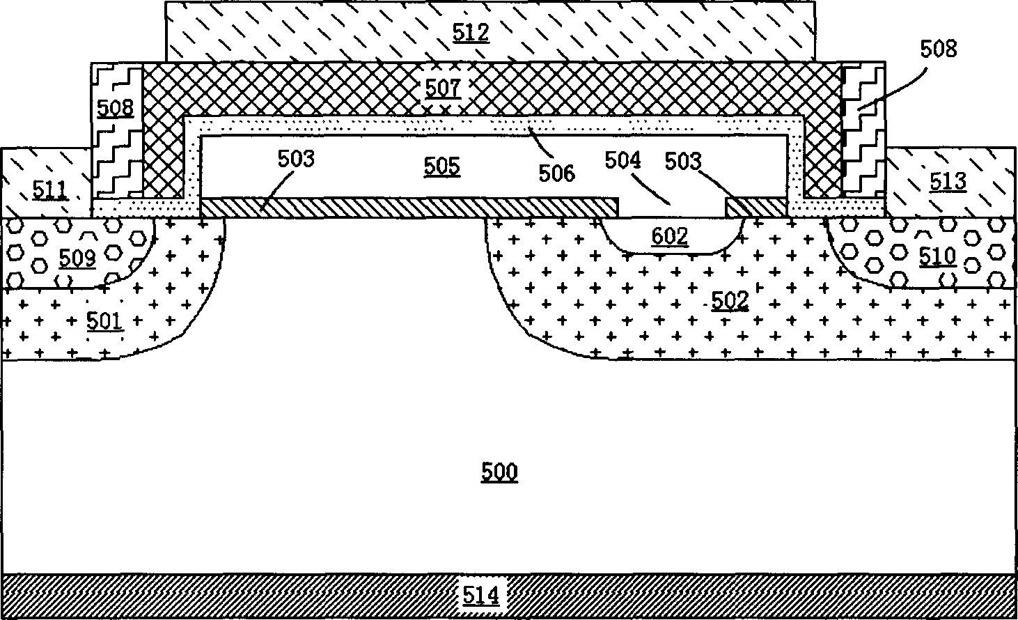 U-shaped trench type semiconductor device and manufacture method thereof