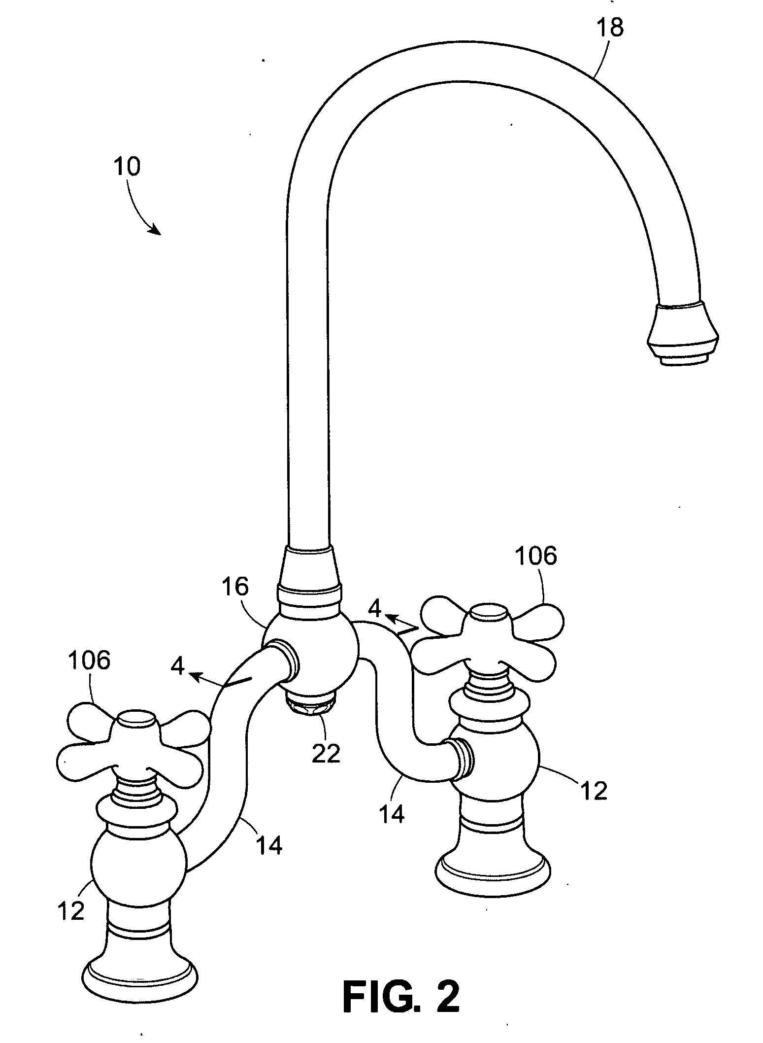 Bridge Faucet with Side Spray Kit