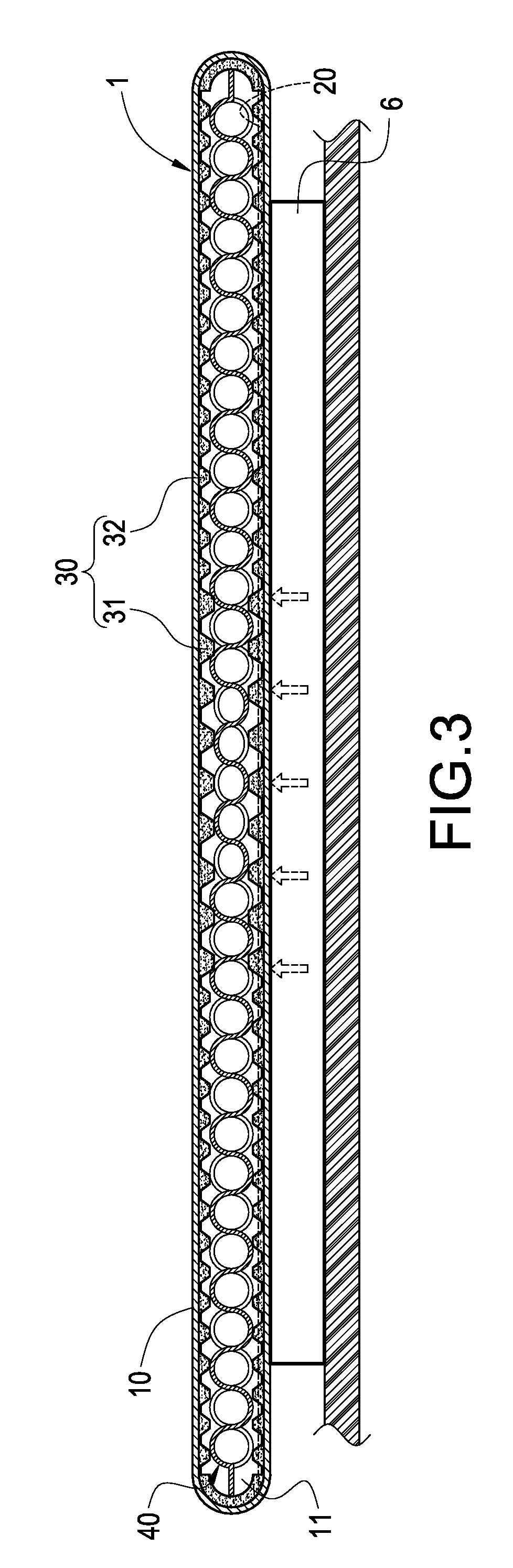 Vapor chamber with wick structure of different thickness and die for forming the same