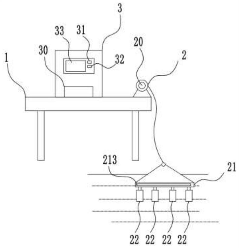 A water quality dynamic sampling device for aquaculture