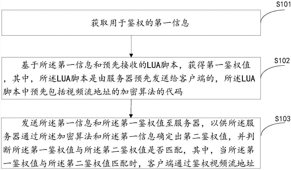 Video flow address authentication method and device