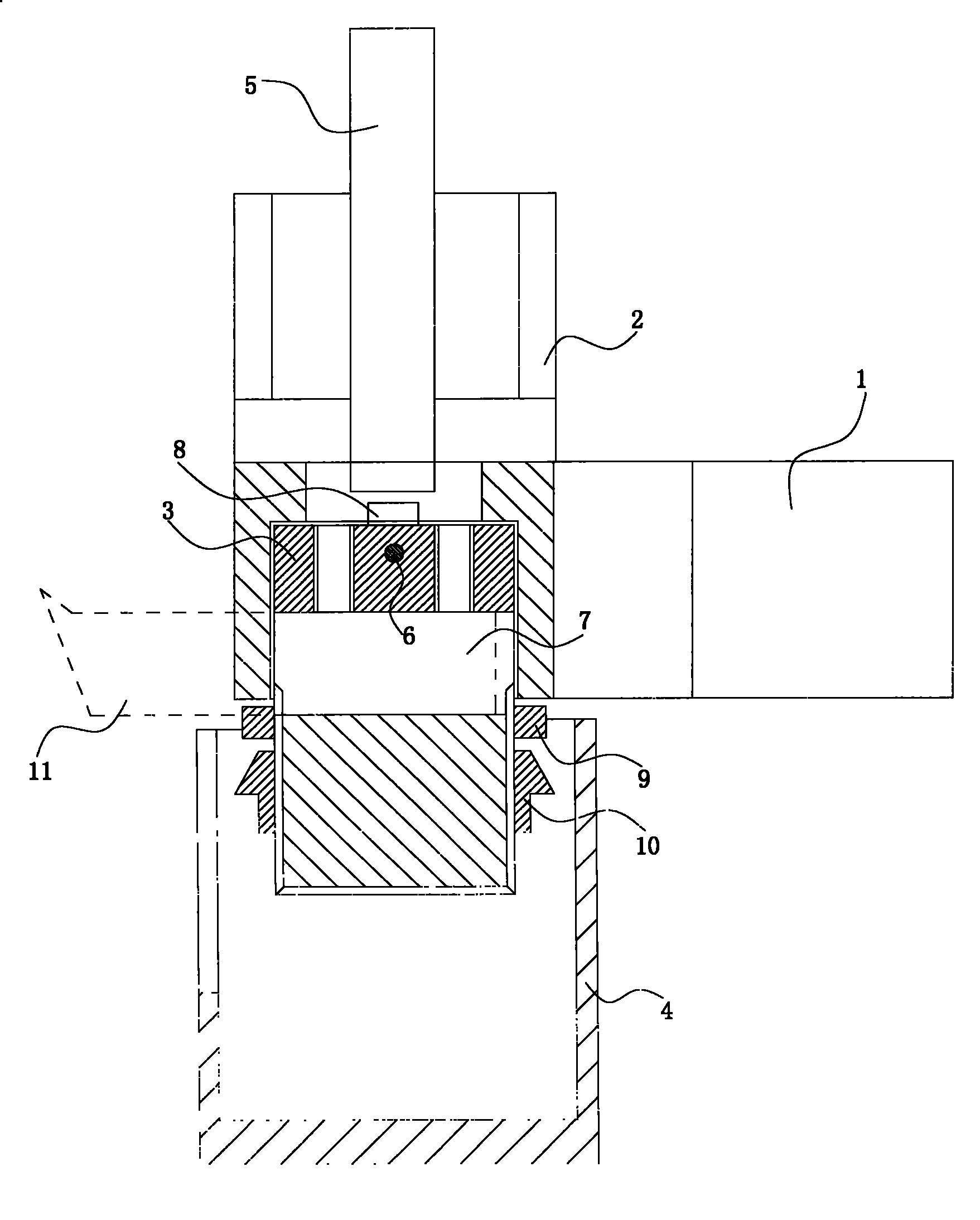 Shooting type high-speed tool adjusting mechanism