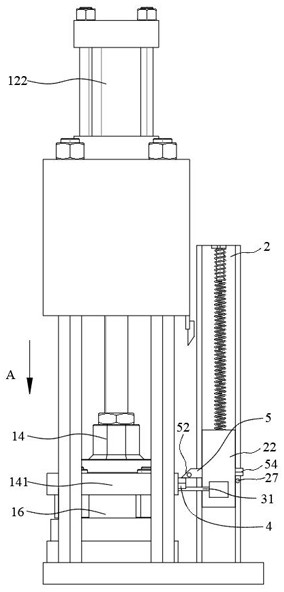 Automobile lampshade stamping die and stamping demolding method thereof