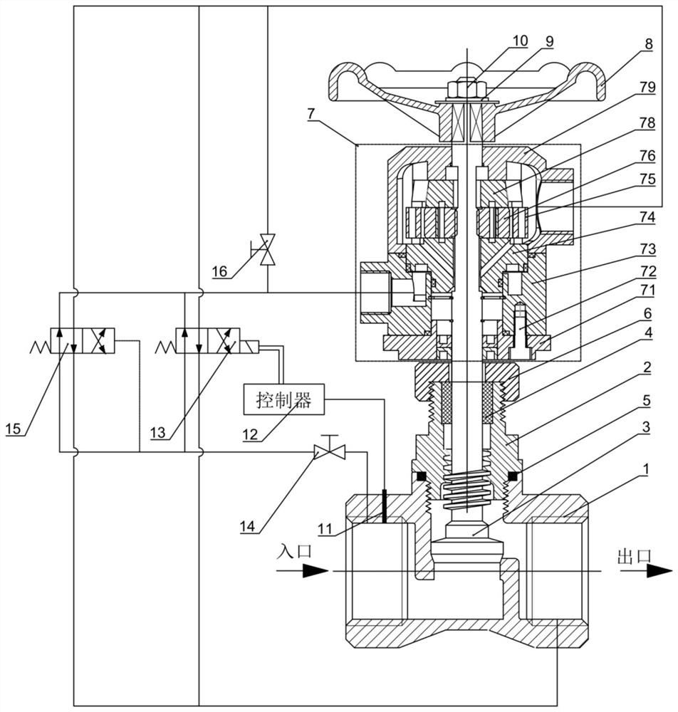 Blade motor directly driven multi-redundance electromagnetic piloted safe water attack pressure release valve