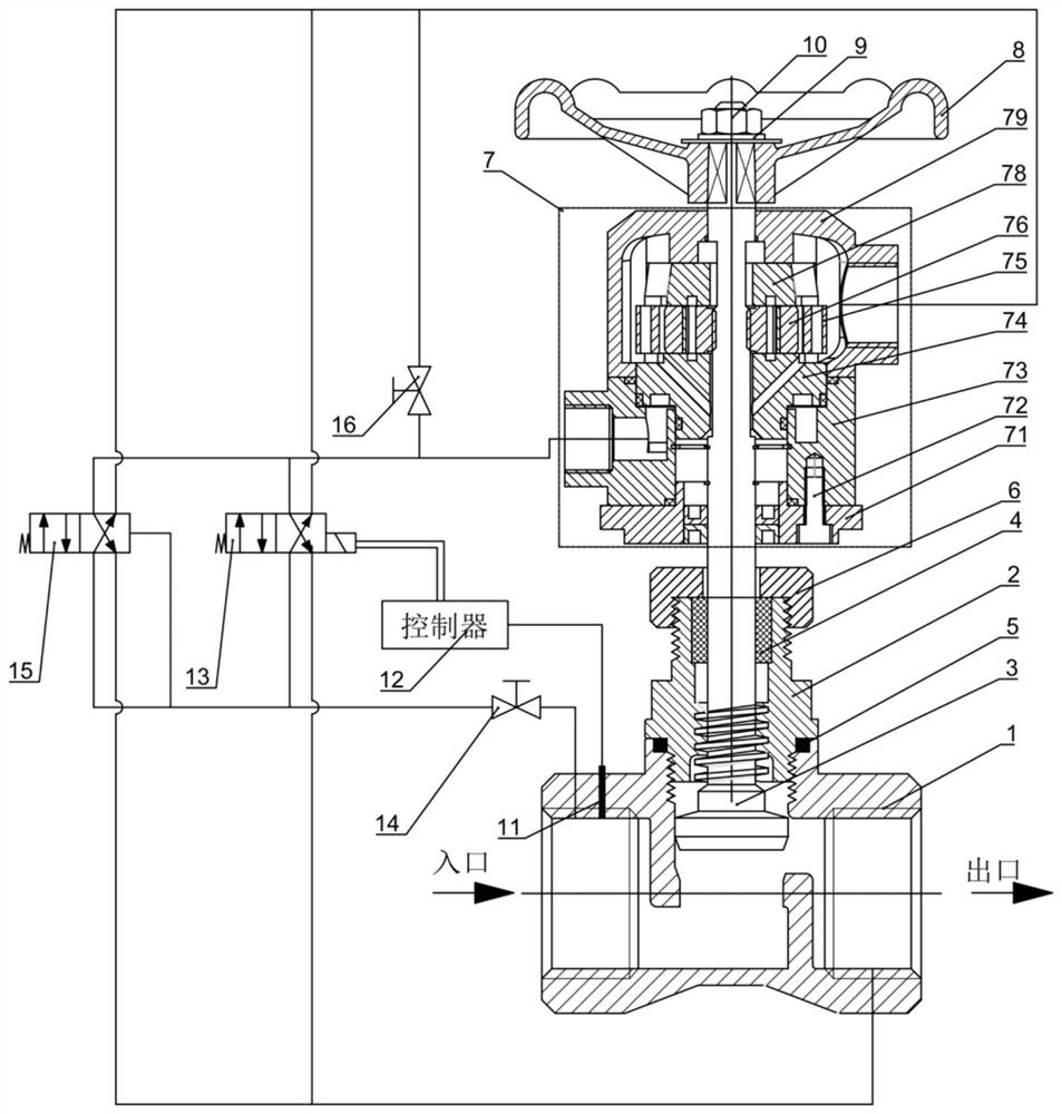 Blade motor directly driven multi-redundance electromagnetic piloted safe water attack pressure release valve