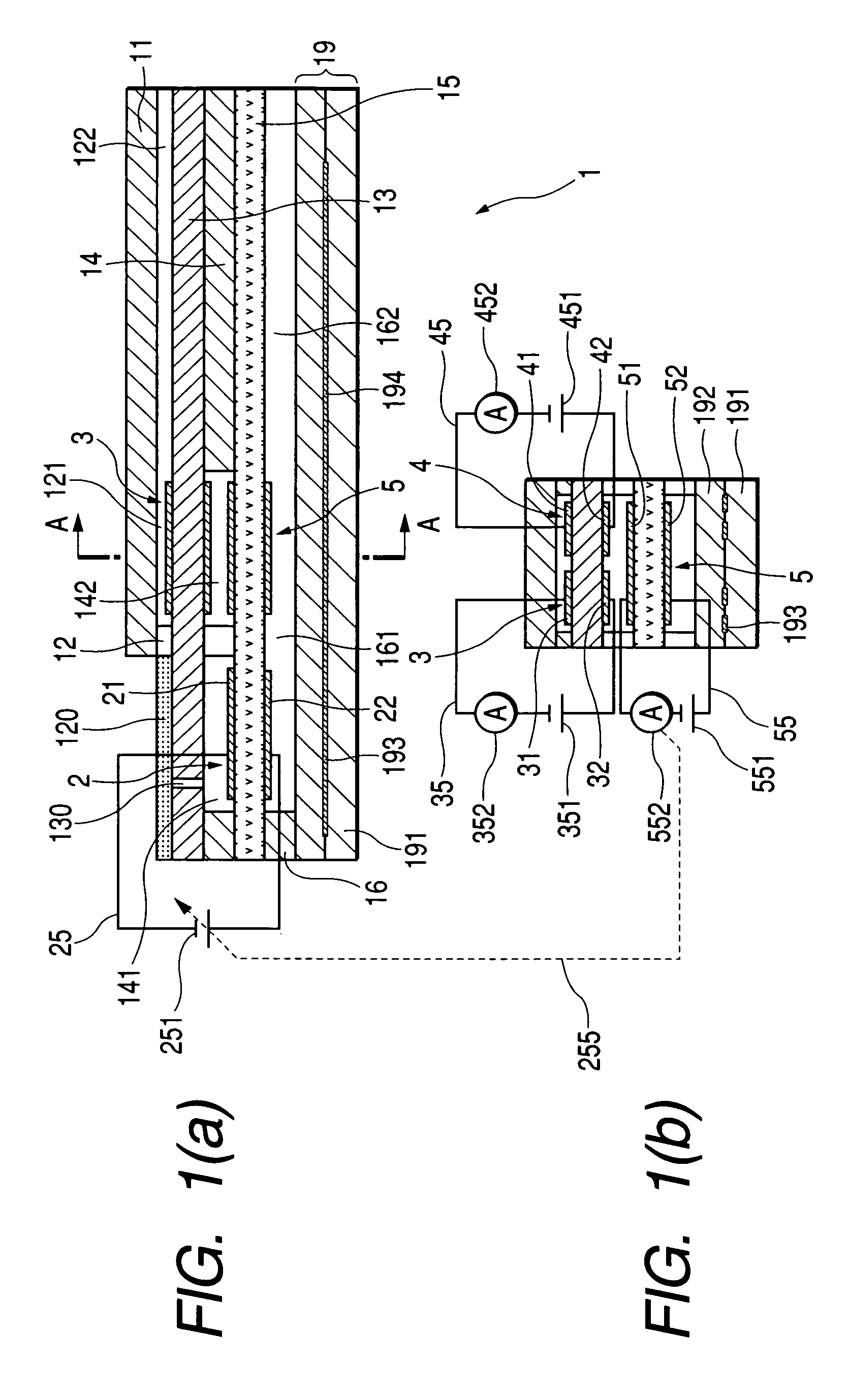 Hydrogen-containing gas measurement sensor element and measuring method using same