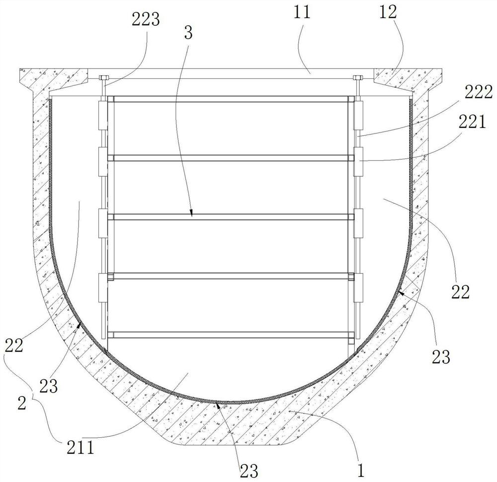 Aqueduct structure and water-stop belt overhauling construction device and use method thereof