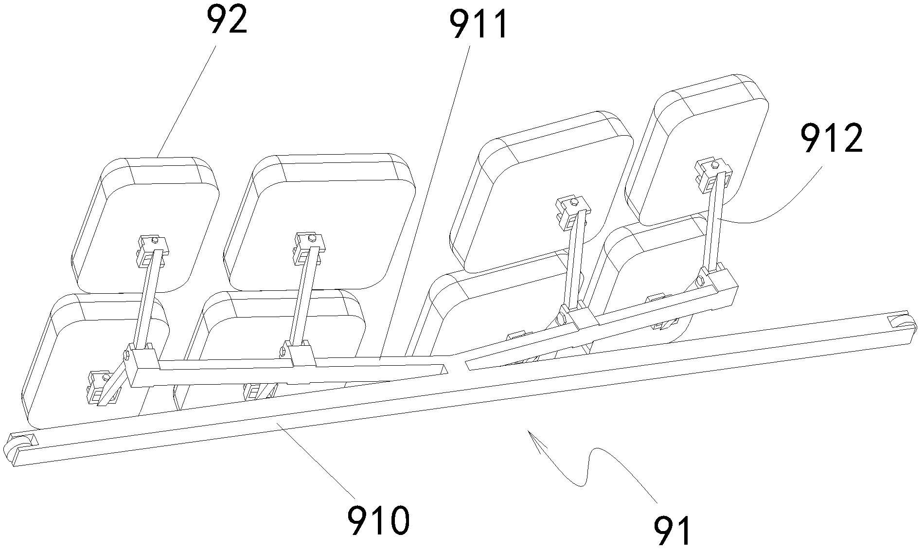 Bathing device adaptive to surface curve of human body