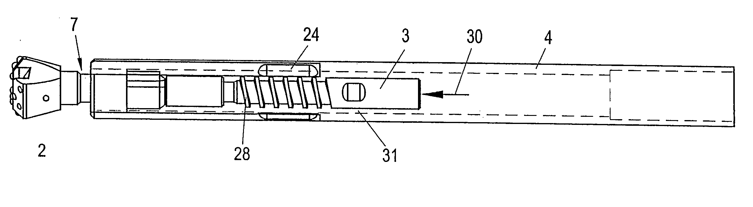 Method and device for boring holes in soil or rock