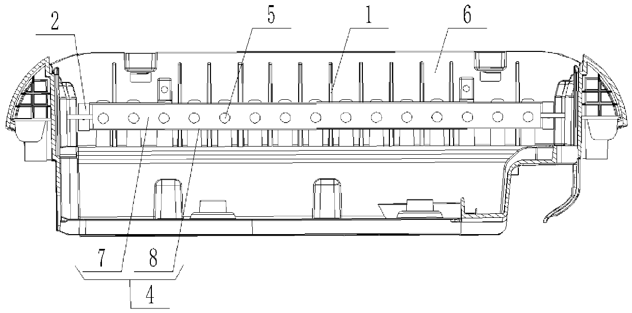 Overturning device and cooling fan