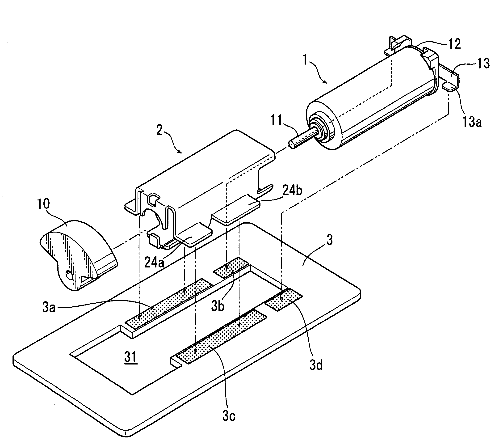 Vibration motor holding structure and vibration motor