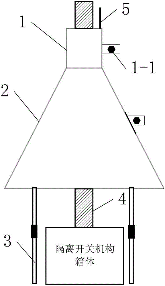 Rain cover of disconnecting link mechanism