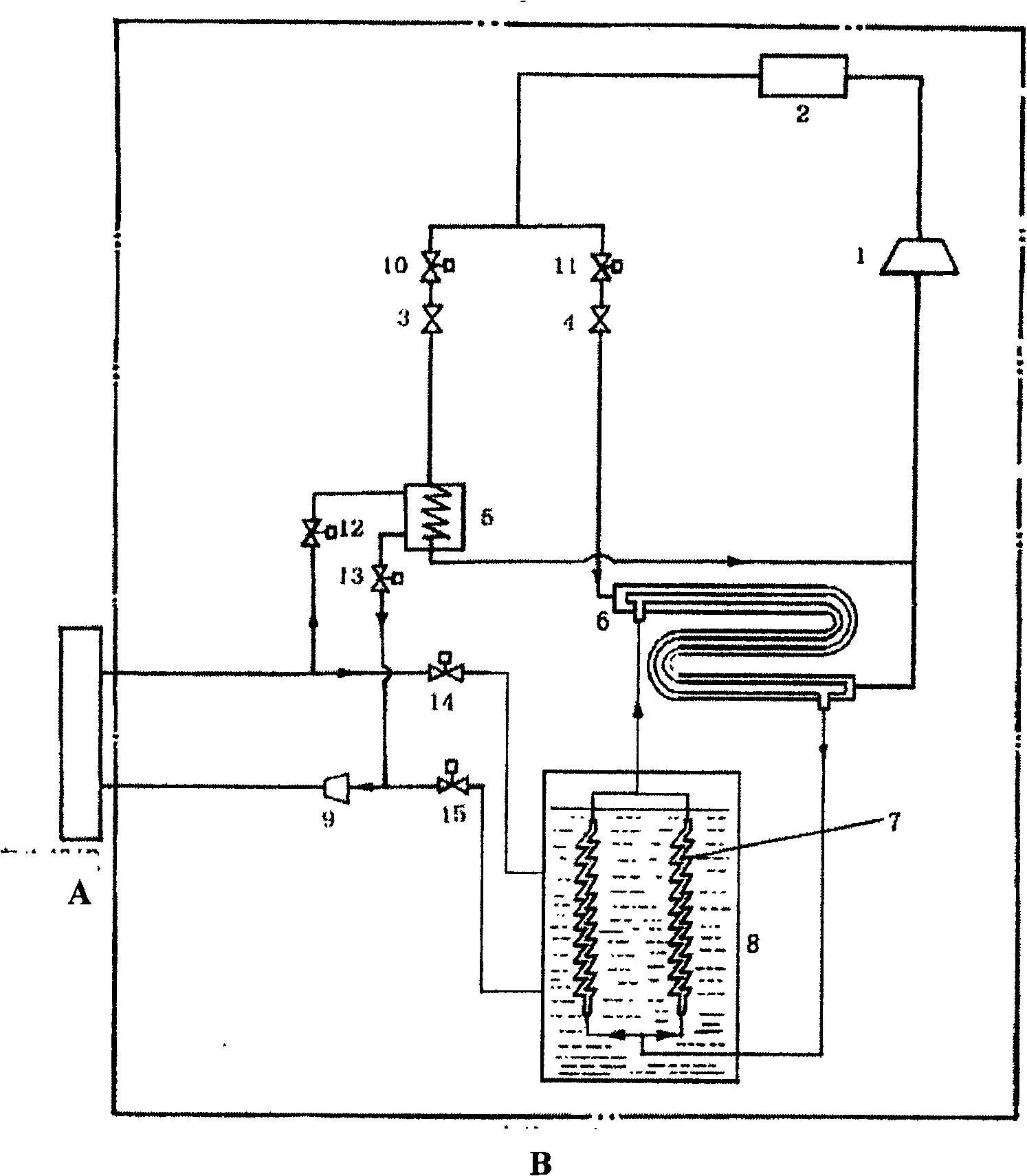 Self circulation type cold storage air conditioner system