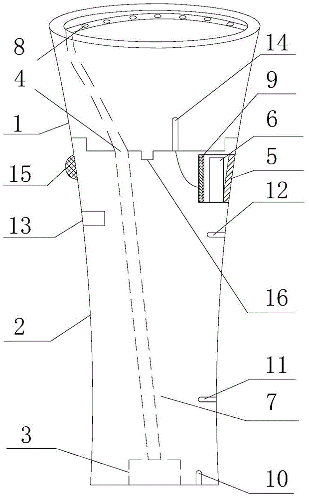 Integral structure of intelligent flowerpot