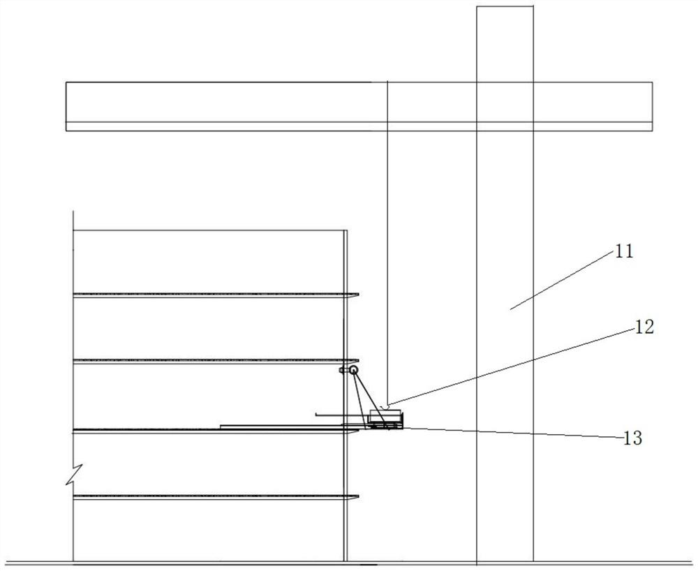 Double-rail transportation system for outdoor vertical hoisting of building