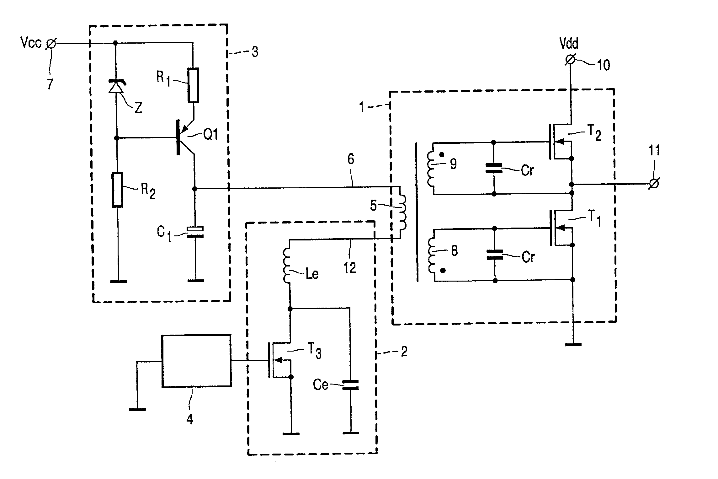 Half bridge with constant amplitude drive signal