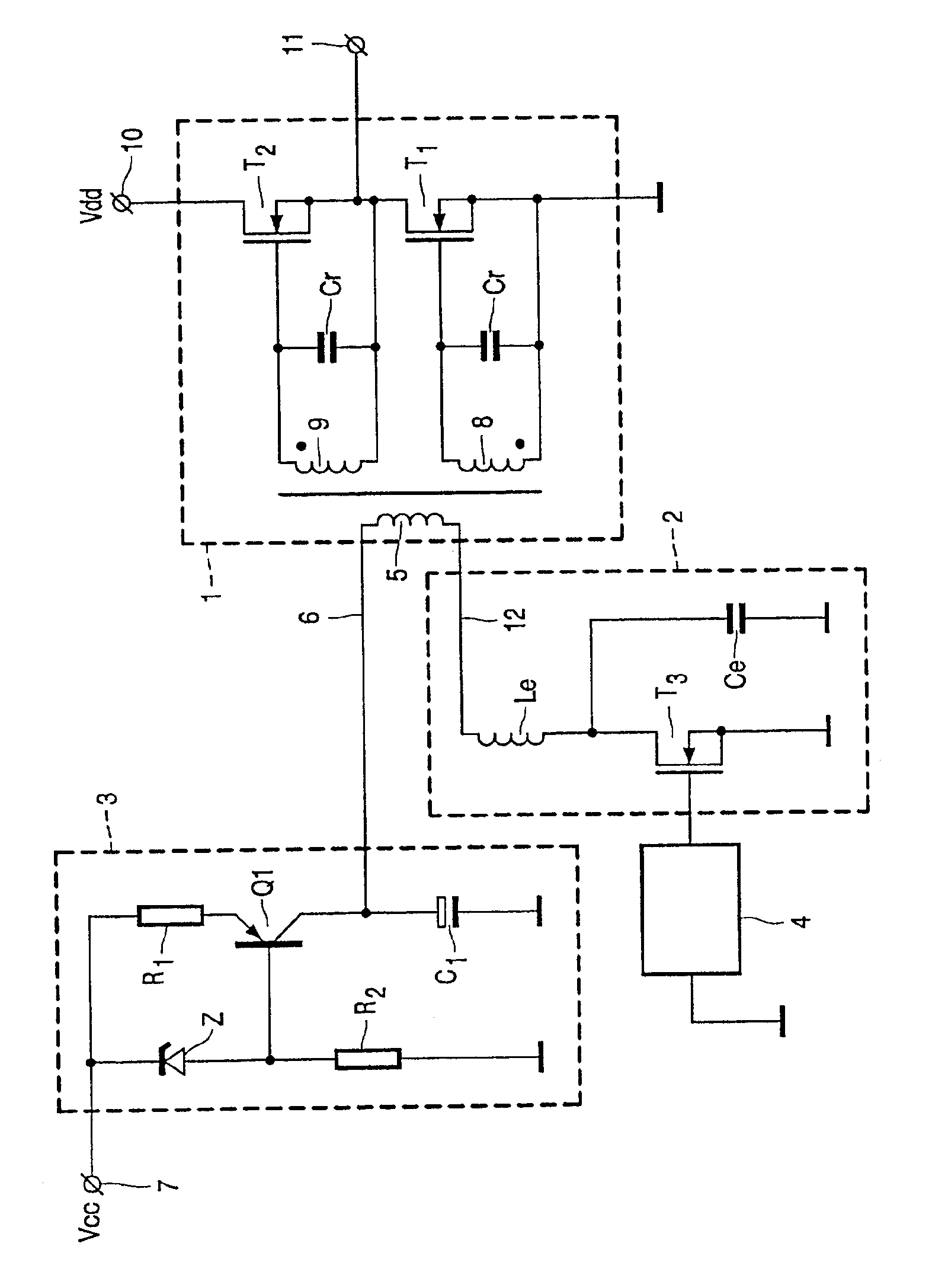 Half bridge with constant amplitude drive signal