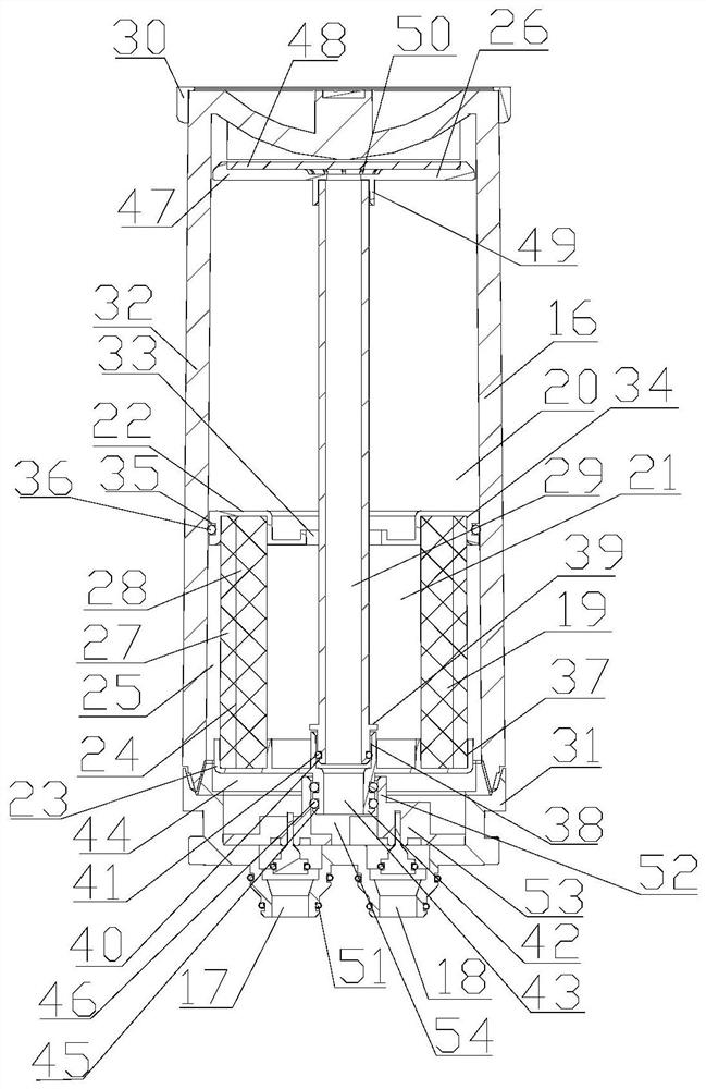 A water purification filter element, water purification device and washstand