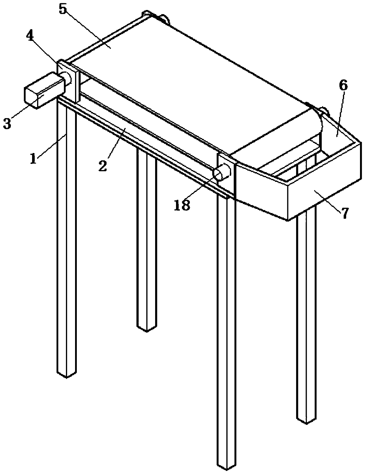 Offcut recycling and crushing device for wood-plastic floor production