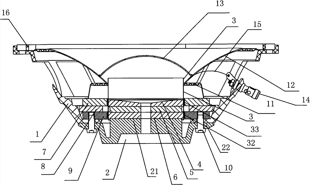 Process method for loudspeaker with compound magnetic circuit