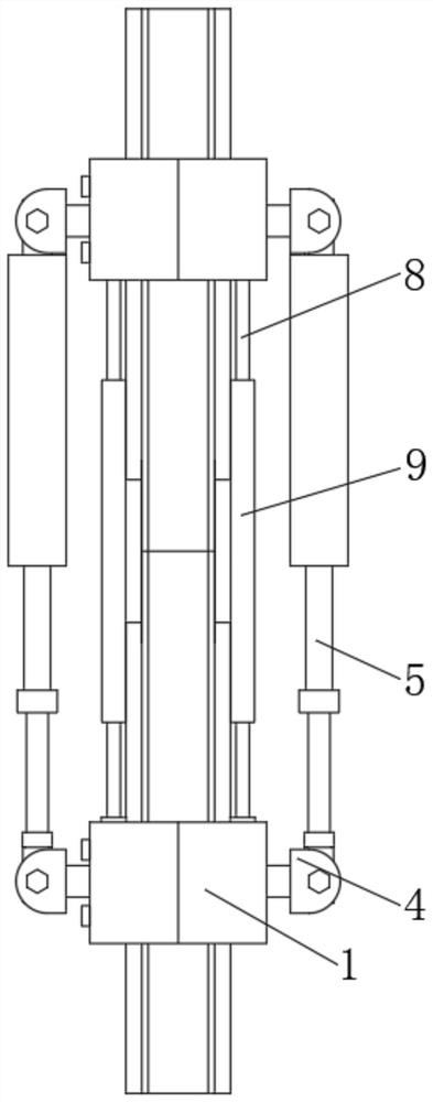 Hydraulic steel rail stretcher for railway