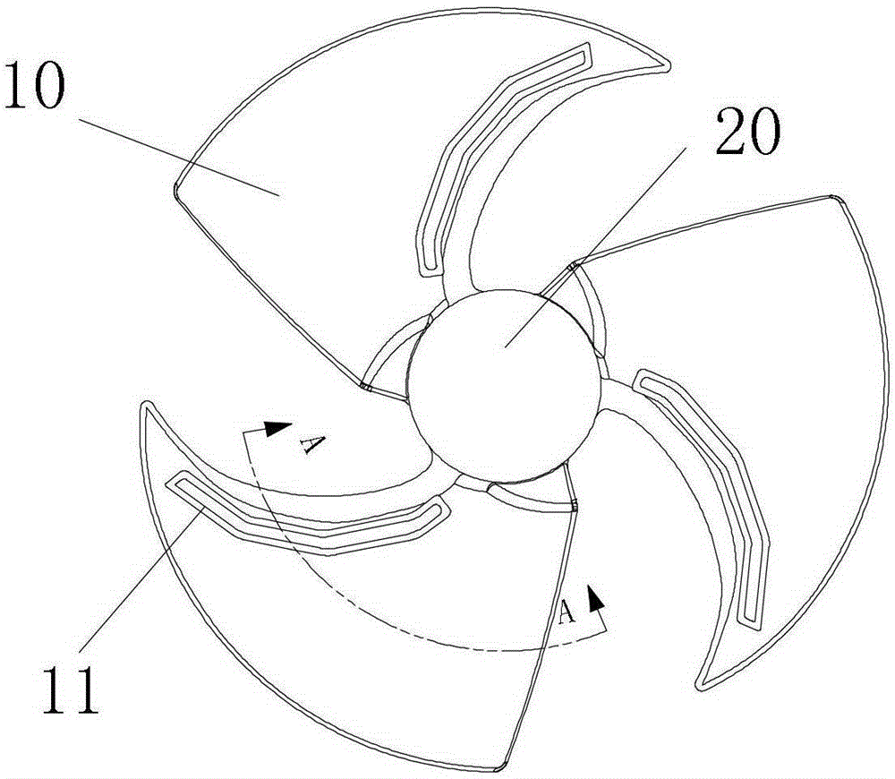 Axial-flow fan blade and air conditioner including the axial-flow fan blade