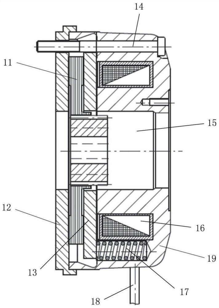 Electromagnetic brake state detection circuit and state detection method